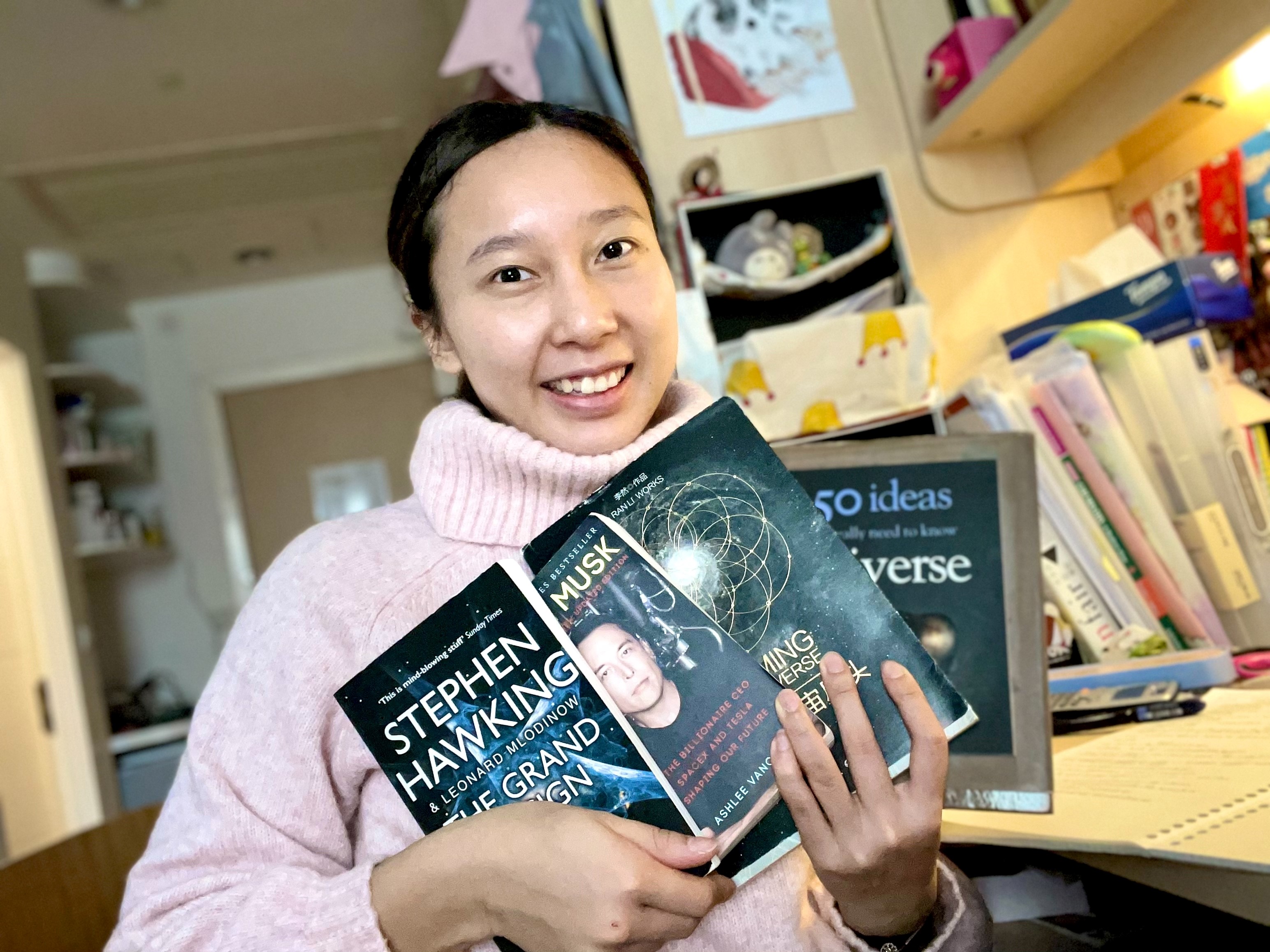 Minnie continues to study at home with tutors and reads science publications during leisure despite her busy training schedule.  She will take A-Level exam in physics and other courses in June.